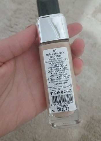 Gabrini Evermore HD Mat Fondöten - Porcelain - Görsel 2