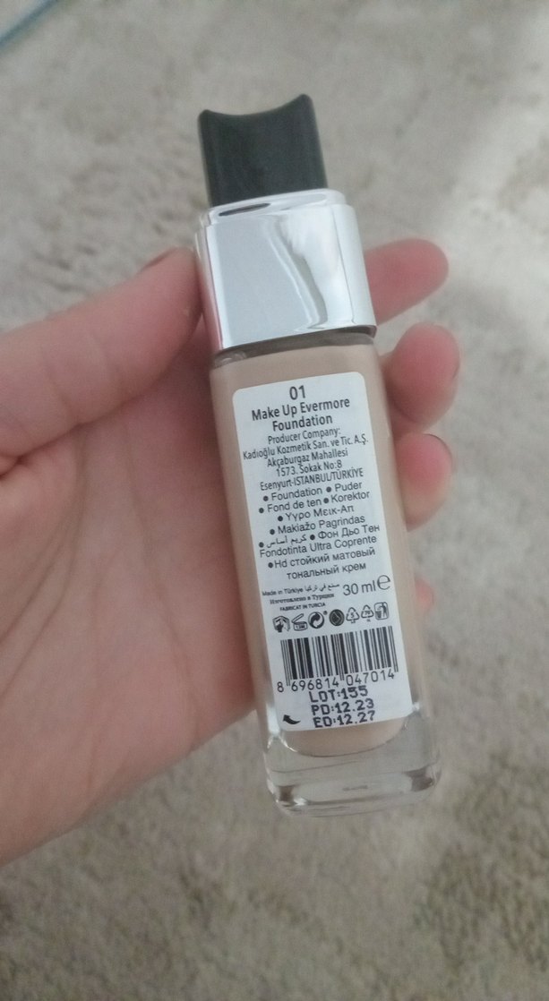 Gabrini Evermore HD Mat Fondöten - Porcelain - Görsel 2