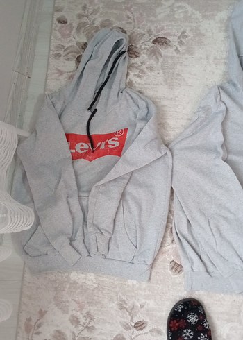 Gri Kapüşonlu Rahat Kesim Sweatshirt - Görsel 2