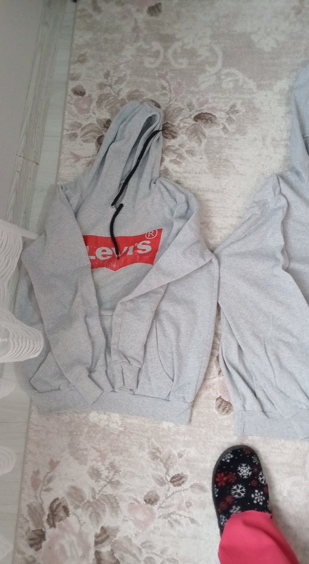Gri Kapüşonlu Rahat Kesim Sweatshirt - Görsel 2