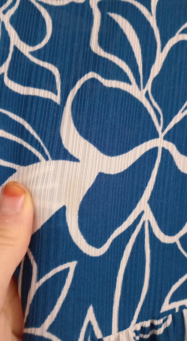 Mavi Çiçek Desenli Uzun Bohem Elbise - Görsel 4