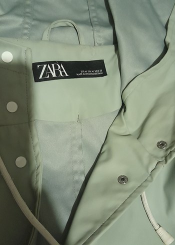 Gri Midi Kadın Yağmurluk Kapüşonlu - Görsel 3