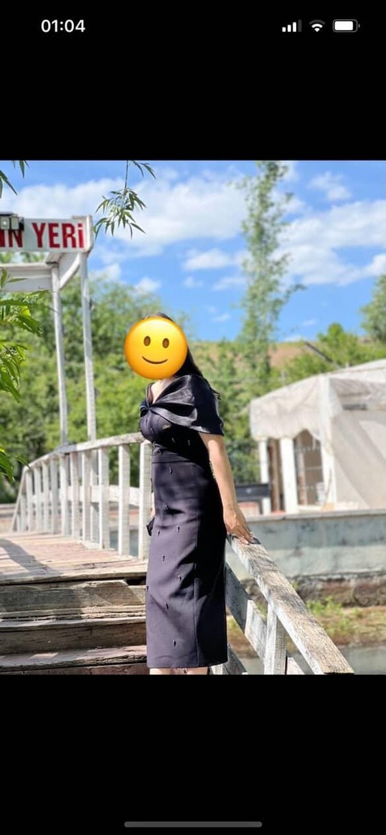 Siyah Payetli Yılan Desenli Uzun Abiye Elbise - Görsel 2