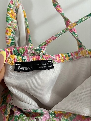 s Beden Çiçekli mini elbise
