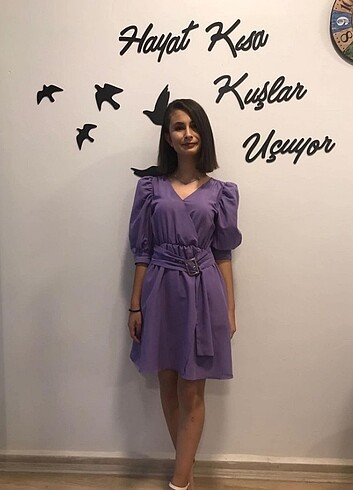 Diğer Mor kemerli elbise