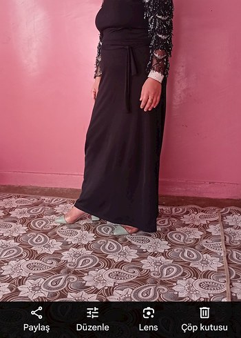 Uzun Siyah Gotik Abiye Elbise