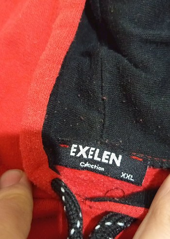 Kadın Kırmızı Kapüşonlu Sweatshirt - Görsel 4