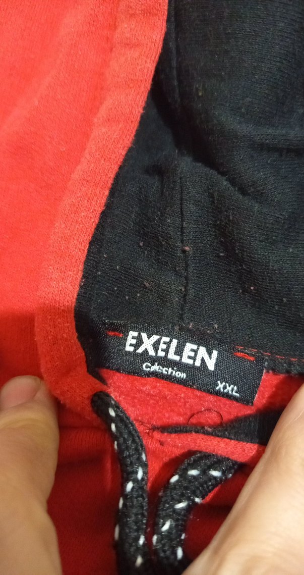 Kadın Kırmızı Kapüşonlu Sweatshirt - Görsel 4