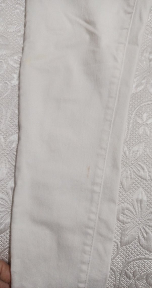 Kadın Beyaz Keten Midi Kumaş Pantolon - Görsel 3