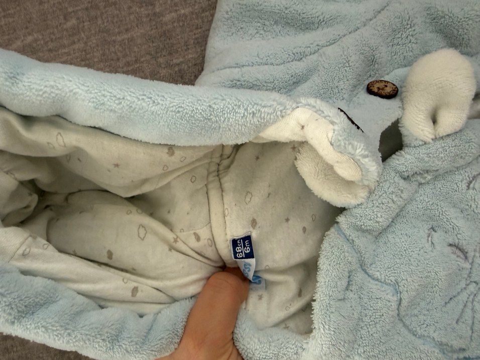 Mavi Nakışlı Bebek Tulumu - Görsel 2