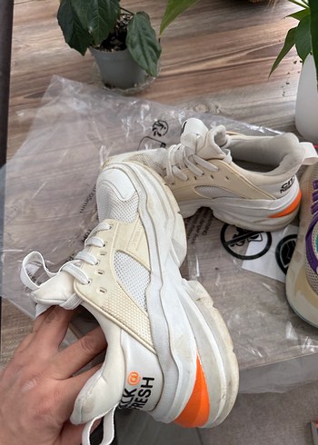 Jump marka Beyaz Bağcıklı Sokak Stili Kadın Spor Ayakkabı - Görsel 3