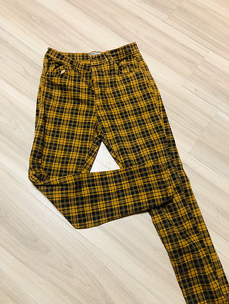 Addax Sarı ekose pantalon