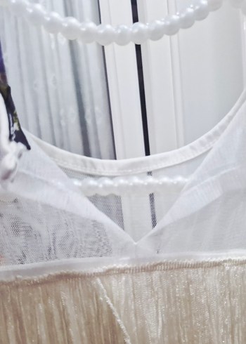 Kadın Bohem Dantel Detaylı Kolsuz Bluz - Görsel 3