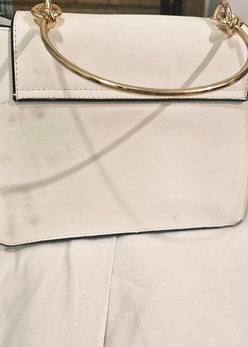 Diger Beyaz Deri Modern Klasik Kadın Çanta - Görsel 3