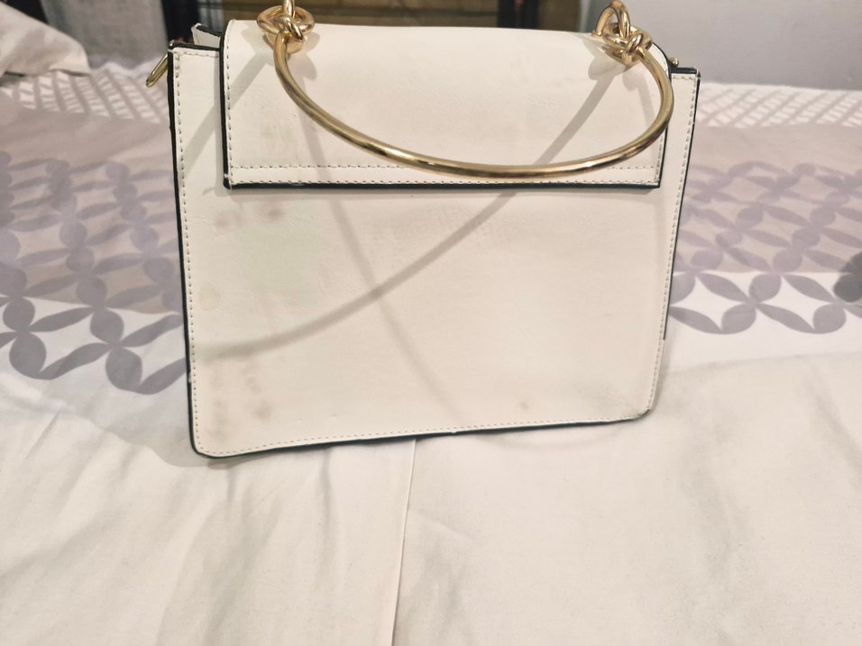 Diger Beyaz Deri Modern Klasik Kadın Çanta - Görsel 3