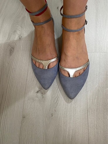 Zara Zara mavi gümüş sandalet