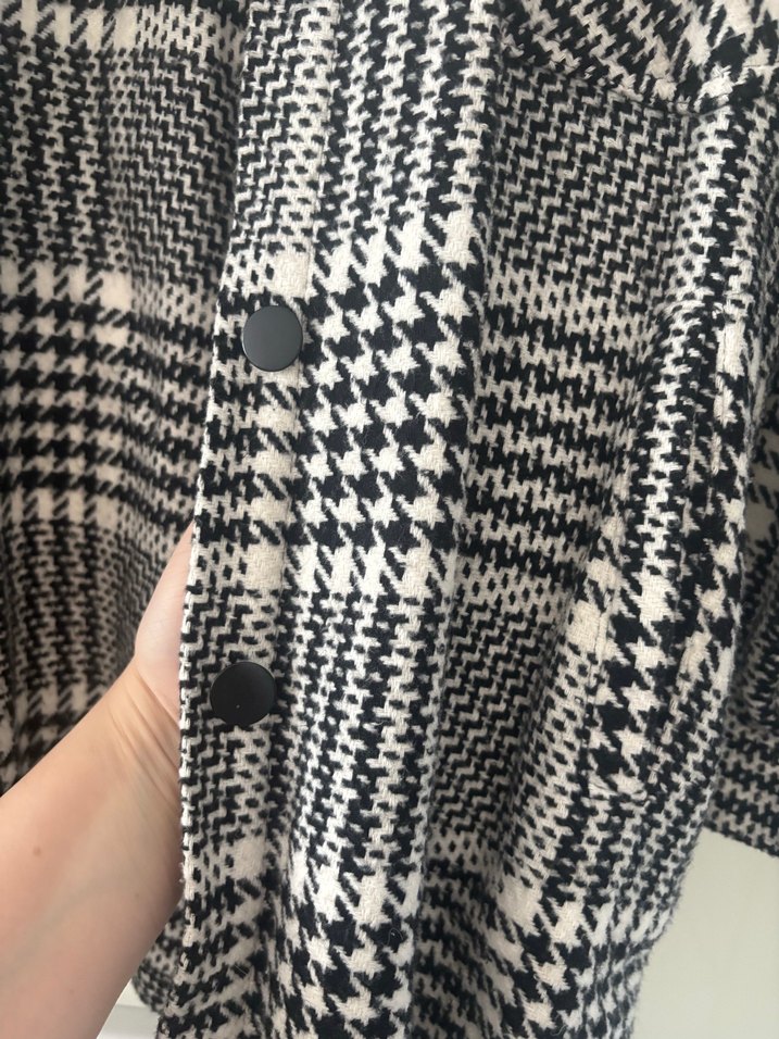 M beden Ekose Desenli Kadın Ceket - Görsel 4