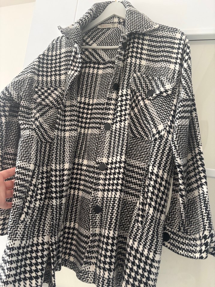 M beden Ekose Desenli Kadın Ceket - Görsel 2