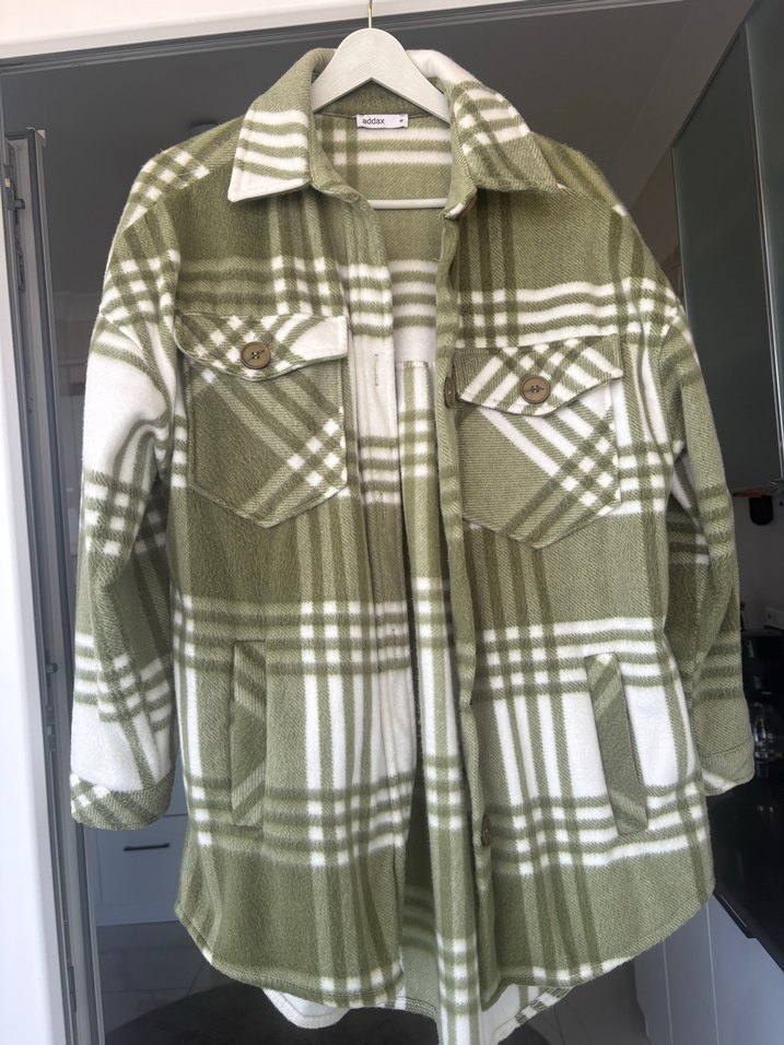 Addax M beden Düğmeli Ekose Kadın Ceket - Görsel 2