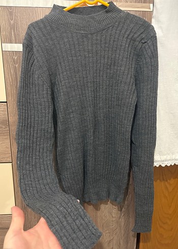 Koton S/M beden gri yüksek yaka kazak - Görsel 3