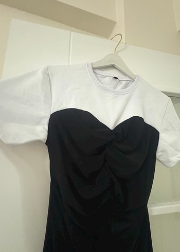 Trendyolmilla L beden Kısa Kollu Drapeli Midi Elbise - Görsel 3