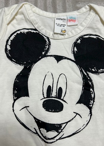 Defacto Pamuklu Mickey Mouse Baskılı Bebek Tulum