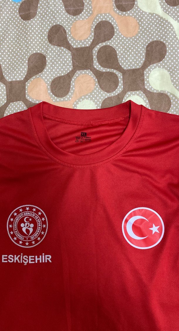 Kırmızı Kısa Kollu Eskişehir Erkek Tişörtü - Görsel 3