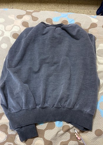 Gri Kadın Bisiklet Yaka Sweatshirt - Görsel 3