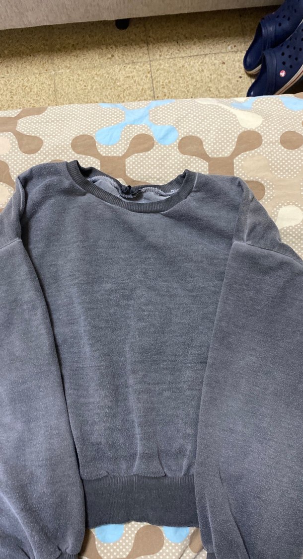 Gri Kadın Bisiklet Yaka Sweatshirt - Görsel 2