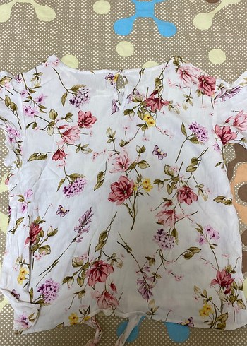 Çiçek Desenli Dantel Detaylı Hamile Bluzu - Görsel 4