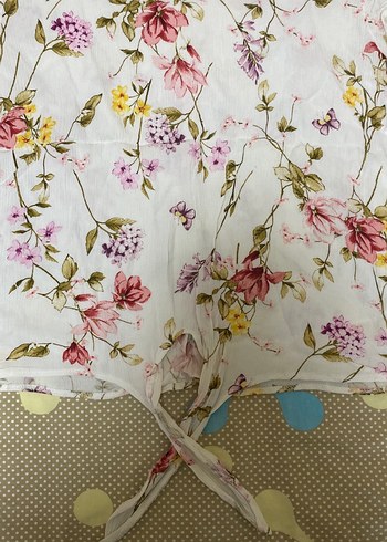 Çiçek Desenli Dantel Detaylı Hamile Bluzu - Görsel 2