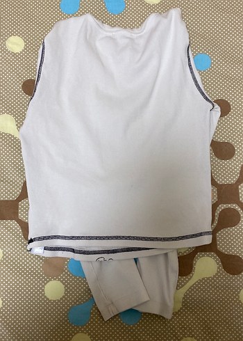 Beyaz Baskılı Uzun Kollu Kız Tişörtü - Görsel 3