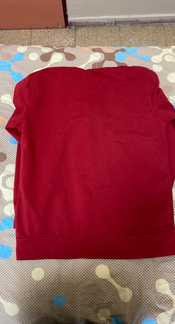 Kırmızı Kapüşonlu Fermuarlı Erkek Polar - Görsel 3