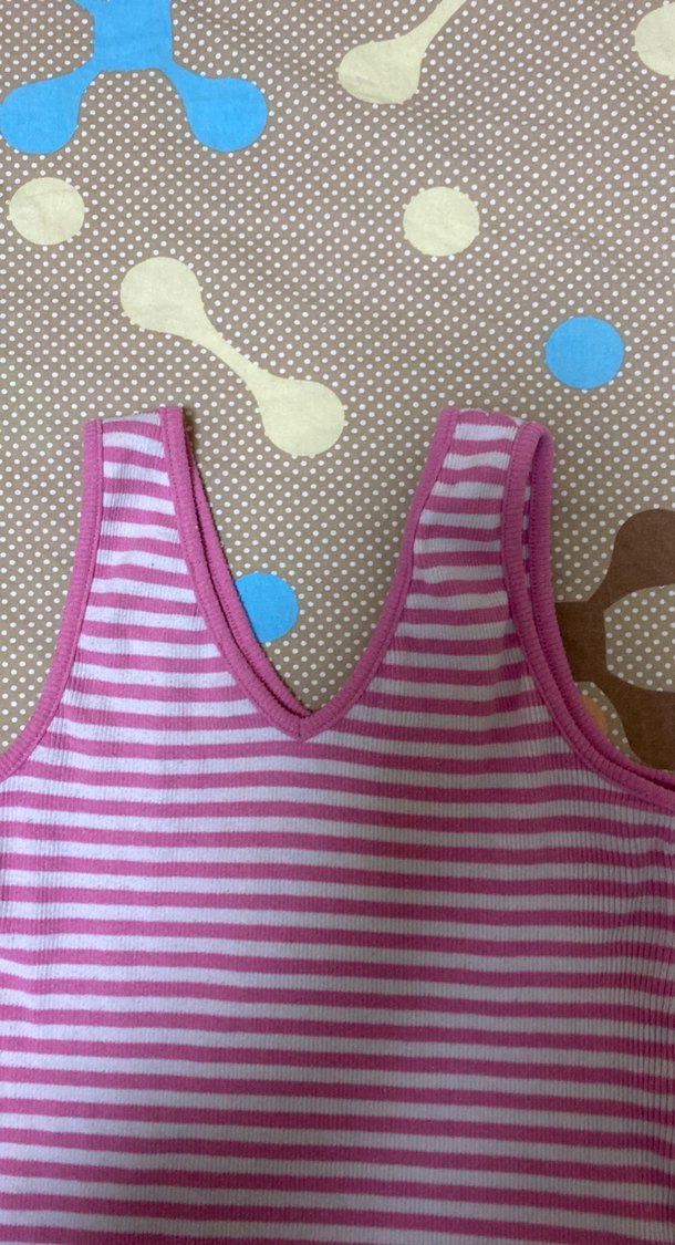 Kız Çocuk V Yaka Dantelli Pembe Atlet - Görsel 3