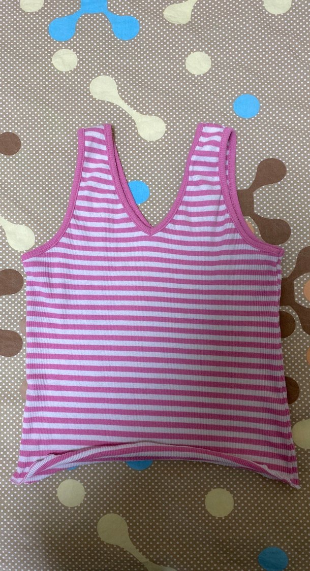 Kız Çocuk V Yaka Dantelli Pembe Atlet - Görsel 2