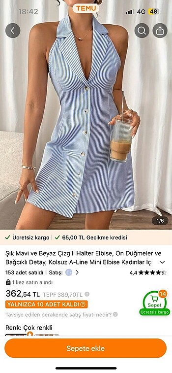 Diğer Temu giyilmemiş elbise