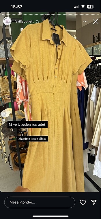Massimo dutti keten elbise
