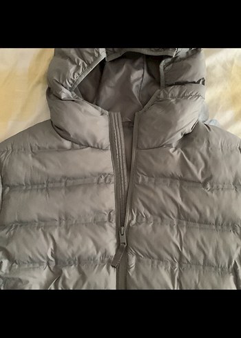 Gri Fermuarlı Kadın Kışlık Mont - Görsel 2