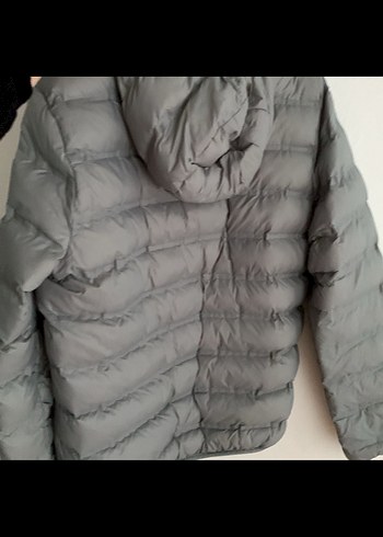 Gri Fermuarlı Kadın Kışlık Mont - Görsel 3