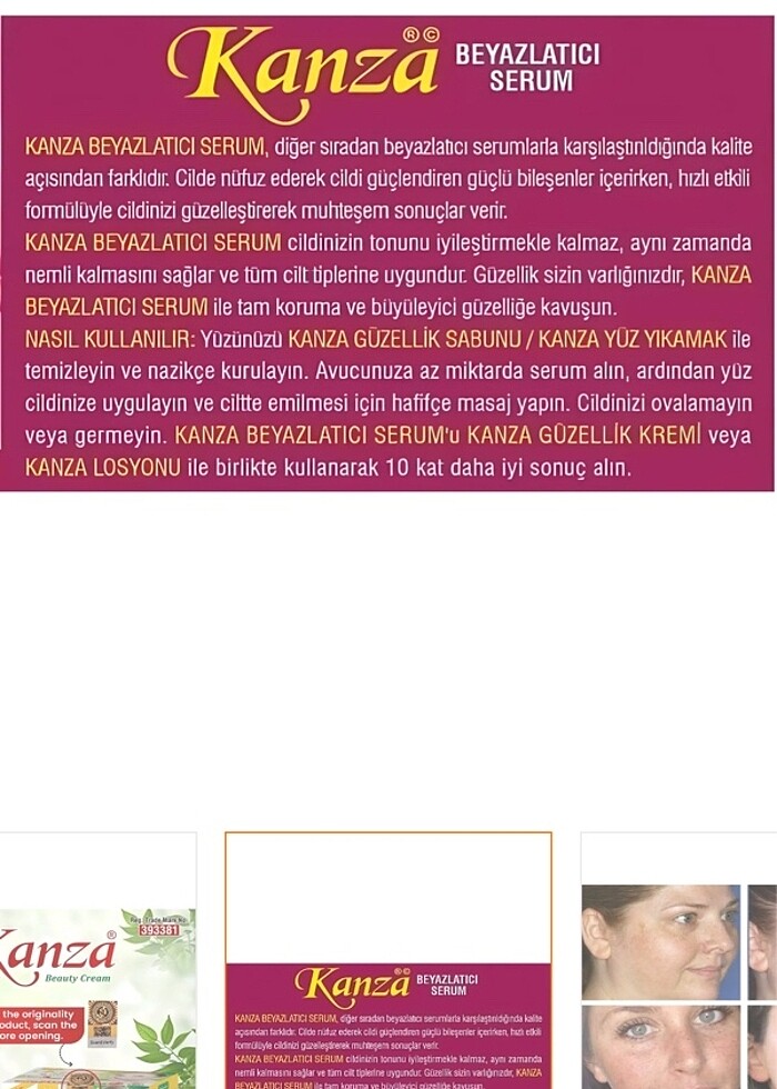 Kanza beyazlatıcı krem - Görsel 4