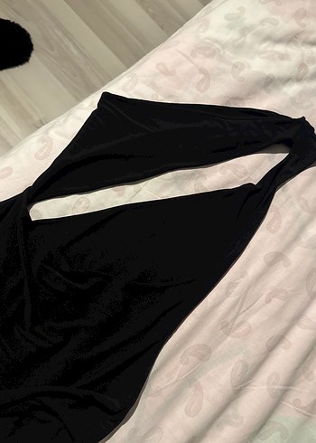 Siyah Drapeli Strappy Kadın Mayo - Görsel 4