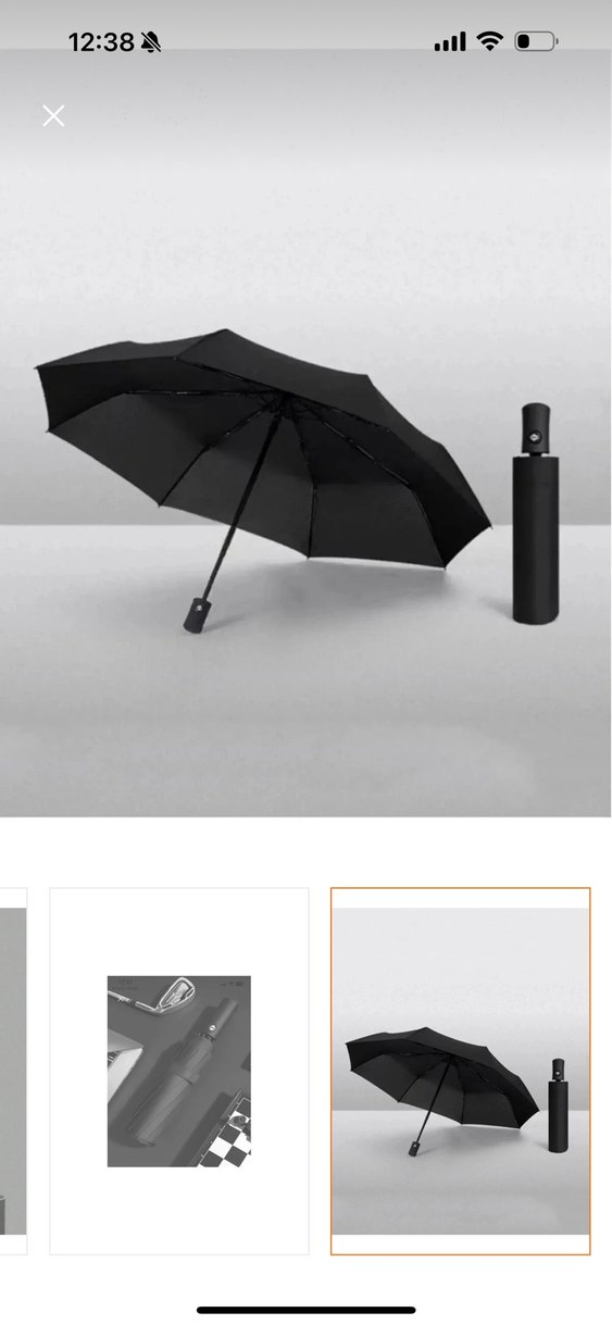 Kadın Siyah Piliseli Şemsiye - Görsel 2