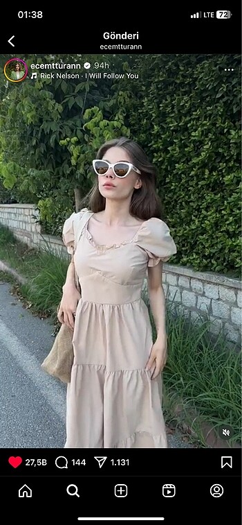 Bej elbise