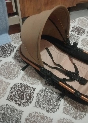 Bej ve gri bebek arabası - Görsel 8