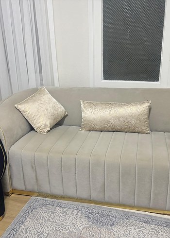 Desenli Siyah Modern Koltuk Takımı - Görsel 2