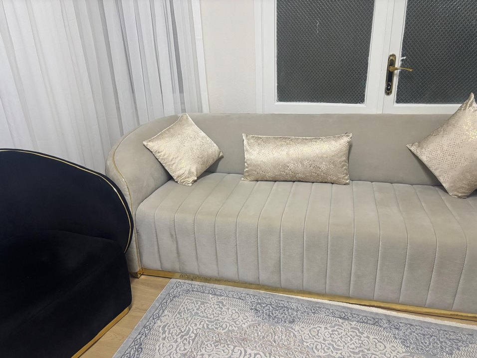 Desenli Siyah Modern Koltuk Takımı - Görsel 3