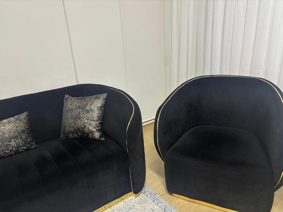 Desenli Siyah Modern Koltuk Takımı - Görsel 4