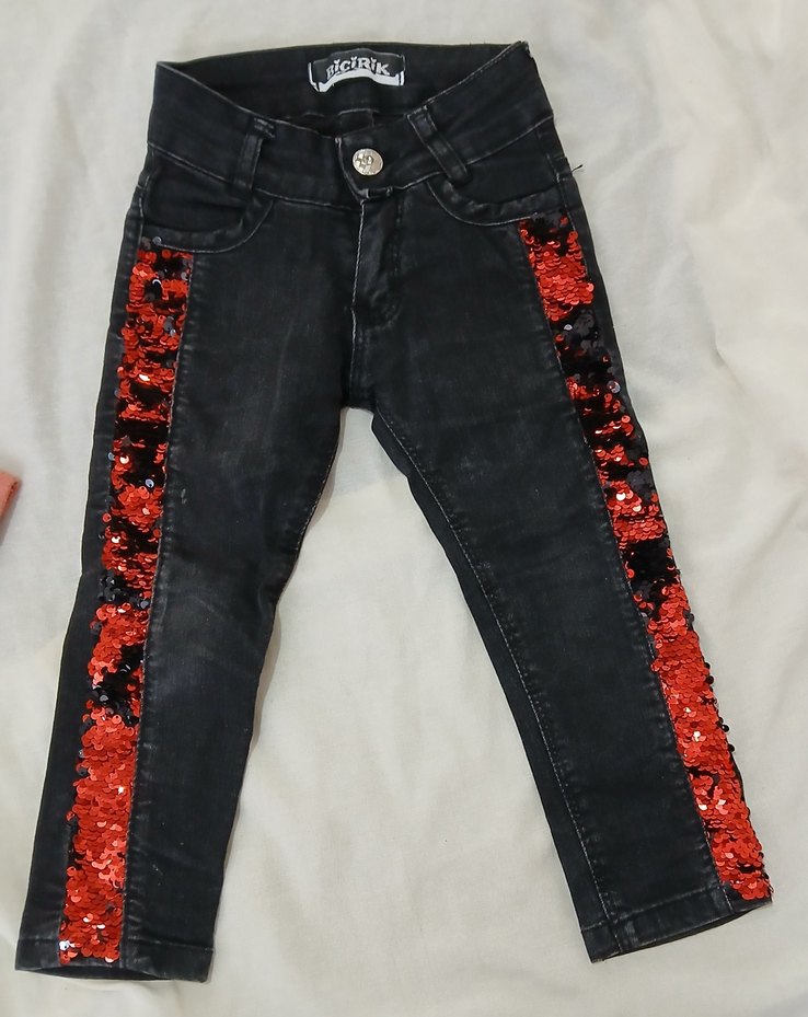 Pembe Nakışlı Uzun Kollu Çocuk Kız Takımı - Görsel 2