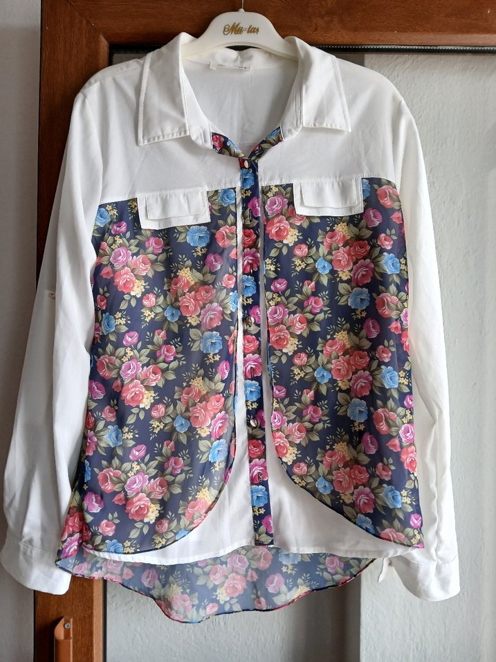 Kadın Çiçek Desenli Bohem Uzun Kollu Gömlek - Görsel 2