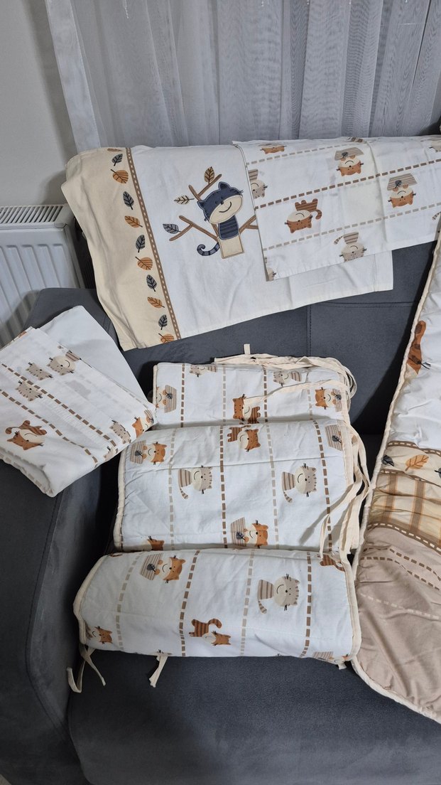 Nakışlı Çocuk Uyku Seti, Kahverengi ve Gri - Görsel 2